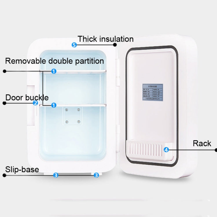 Somate SMT-8L Digital Display Car Home Dual-use Mini Refrigerator, Color:Blue, Specification:CN Plug - Refrigerators & Accessories by PMC TechLife | Online Shopping South Africa | PMC TechLife | Buy Now Pay Later Mobicred
