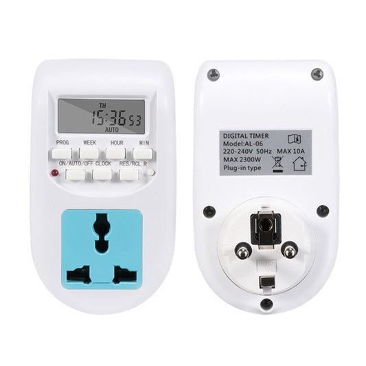 AL-06  220-240V  Digital Timer  Switch Socket, EU Plug - Energy Saving Timer Socket by PMC Jewellery | Online Shopping South Africa | PMC Jewellery | Buy Now Pay Later Mobicred