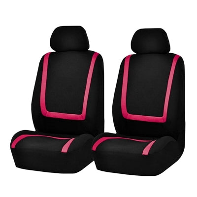 Universal Car Seat Cover Polyester Fabric Automobile Seat Covers Car Seat Cover Vehicle Seat Protector Interior Accessories 4pcs Set Pink - Seat Accessories by PMC Jewellery | Online Shopping South Africa | PMC Jewellery | Buy Now Pay Later Mobicred