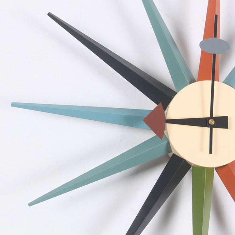 48cm Simple Modern Sun Clock Creative Home Accessories Wall Clock(Black Pole) - Wall Clock by PMc TechLife | Online Shopping South Africa | PMc TechLife | Buy Now Pay Later Mobicred