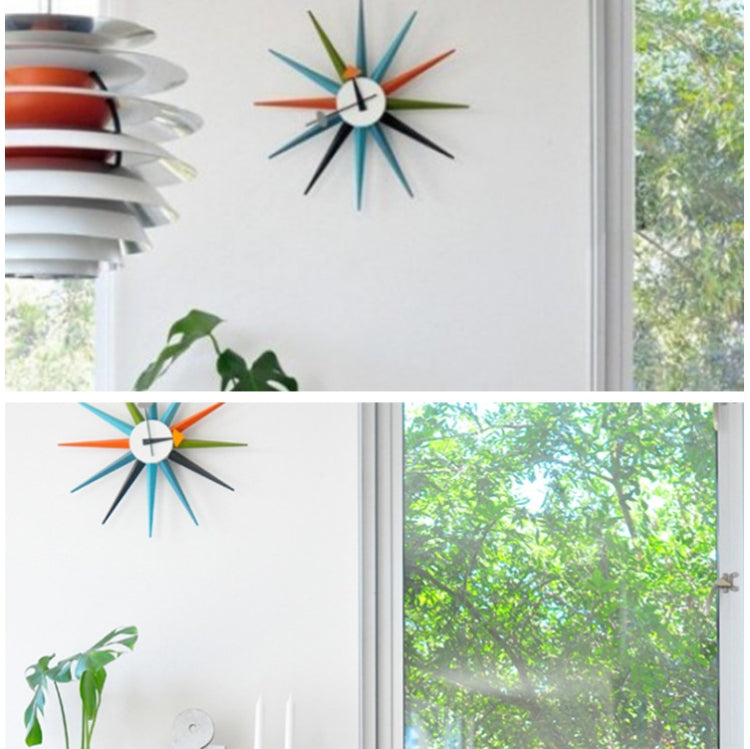 48cm Simple Modern Sun Clock Creative Home Accessories Wall Clock(Orange Pole) - Wall Clock by PMc TechLife | Online Shopping South Africa | PMc TechLife | Buy Now Pay Later Mobicred