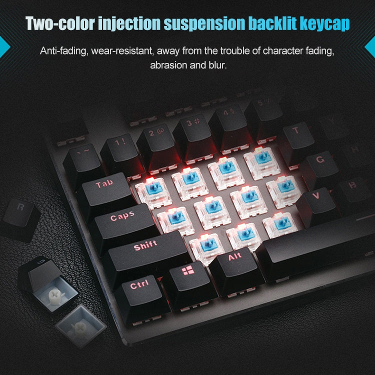 Rapoo V700RGB 104 Keys USB Wired Game Computer without Punching Mechanical Keyboard(Tea Shaft) - Wired Keyboard by Rapoo | Online Shopping South Africa | PMC Jewellery | Buy Now Pay Later Mobicred