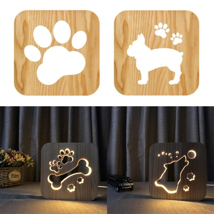 Creative Shape Wooden Night Lamp Bedroom Decoration Warm Light LED(Paw) - Novelty Lighting by PMC TechLife | Online Shopping South Africa | PMC TechLife | Buy Now Pay Later Mobicred