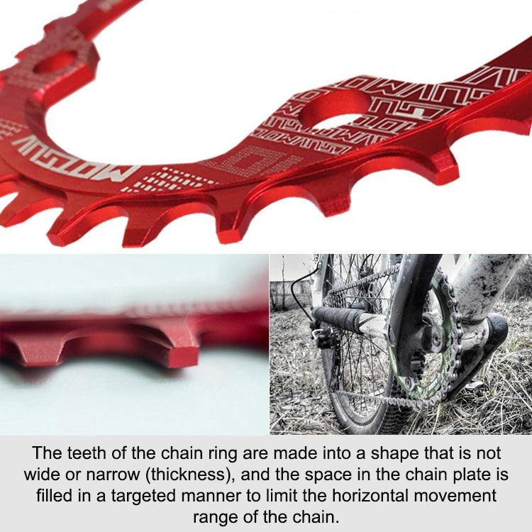 MOTSUV Narrow Wide Chainring MTB  Bicycle 104BCD Tooth Plate Parts(Yellow) - Bicycle Brake Parts by MOTSUV | Online Shopping South Africa | PMC TechLife | Buy Now Pay Later Mobicred