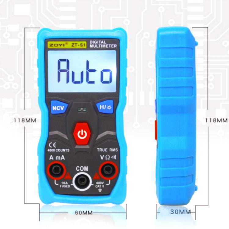 ZOYI ZT-S1 Intelligent Digital Multimeter Automatic Capacitance Ammeter(Blue Standard) - Digital Multimeter by PMC Jewellery | Online Shopping South Africa | PMC Jewellery | Buy Now Pay Later Mobicred