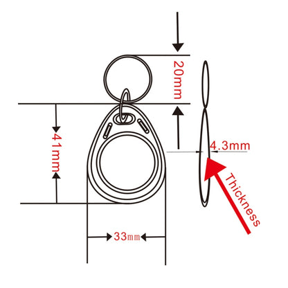 10PCS IC Access Control Card Entree Control M1 Compatibel Fudan Rfid 13.56Mhz Keyfob Sleutelhanger Tag Sleutelhanger(Orange) - Access Card by PMC Jewellery | Online Shopping South Africa | PMC Jewellery | Buy Now Pay Later Mobicred