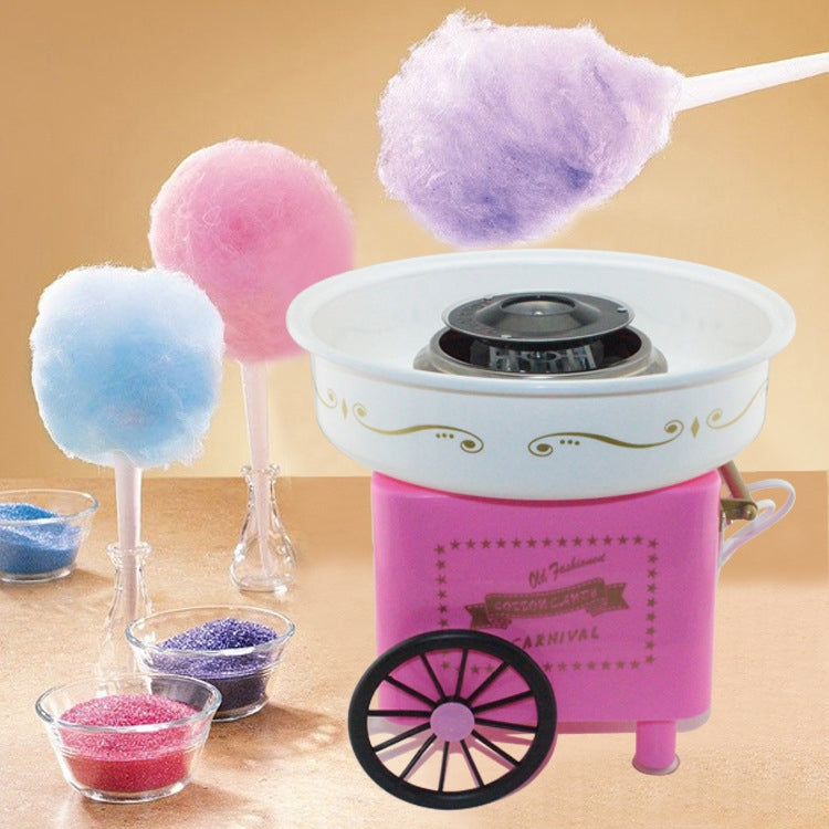 Retro Trolley Mini Cotton Candy Machine, Specification:U.S. Regulations 110 V(Pink) - free shipping - PMC TechLife - Order now!