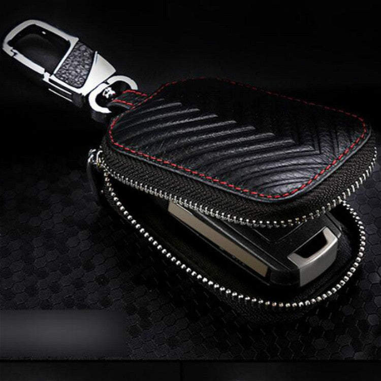 Multifunctional Hook Up Leather Car Key Bag(Black) - free shipping - PMC TechLife - Order now!