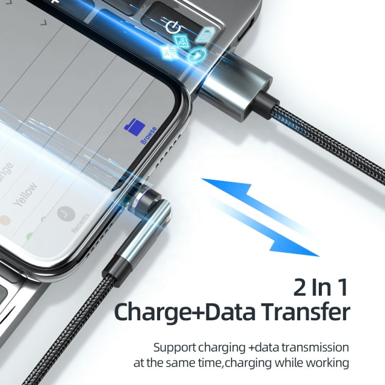 CC57 540 Degrees Rotary Magnetic Fast Charging Data Cable, Cable Length:1m(Black) - free shipping - PMC TechLife - Order now!