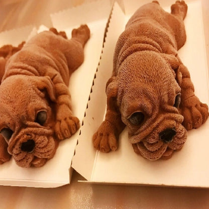 2 PCS 4 Inch Shapi Dog Mousse Cake Silicone Mold 3D Stereo Ice Cream Mold Dirty Dog Chocolate Mold - Food Molds by PMC Jewellery | Online Shopping South Africa | PMC Jewellery