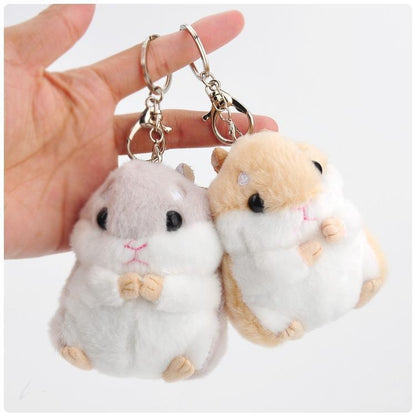 Cute Hamster Keychain Bag Pendant Plush Doll(Light Brown) - Key Rings by PMC Jewellery | Online Shopping South Africa | PMC Jewellery