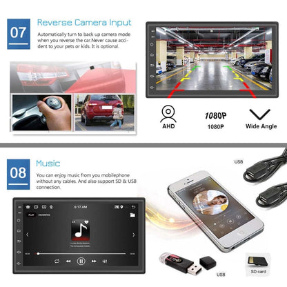 A2799 10 Inch Android WiFi 2+32G Central Control Large screen Universal Car Navigation Reversing Video Player, Style:Standard+12Lights Camera - Car MP3 & MP4 & MP5 by PMC Jewellery | Online Shopping South Africa | PMC Jewellery | Buy Now Pay Later Mobicred