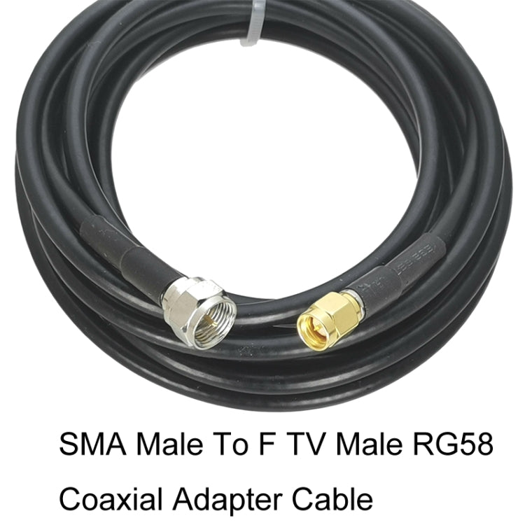 SMA Male To F TV Male RG58 Coaxial Adapter Cable, Cable Length:10m - Connectors by PMC Jewellery | Online Shopping South Africa | PMC Jewellery | Buy Now Pay Later Mobicred