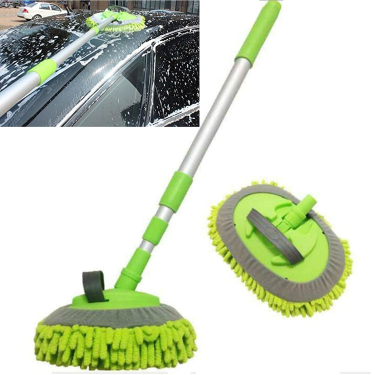 2 PCS Aluminum Alloy Three-section Telescopic Rod Car Wash Cleaning Brush Dusting Tool Dust Mop - Car washing supplies by PMC Jewellery | Online Shopping South Africa | PMC Jewellery | Buy Now Pay Later Mobicred