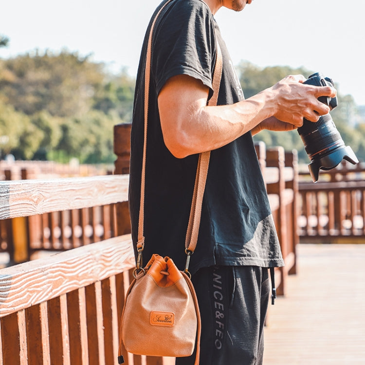 S.C.COTTON Camera Lens Protection Bag Liner Bag Waterproof Camera Storage Bag, Size: S(Khaki) - Soft Bag by S.C.COTTON | Online Shopping South Africa | PMC TechLife | Buy Now Pay Later Mobicred