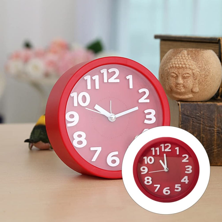 Round 12cm Candy Color Stereo Digital Silent Alarm Clock Children Student Alarm Clock(White) - Alarm Clocks by PMc TechLife | Online Shopping South Africa | PMc TechLife | Buy Now Pay Later Mobicred