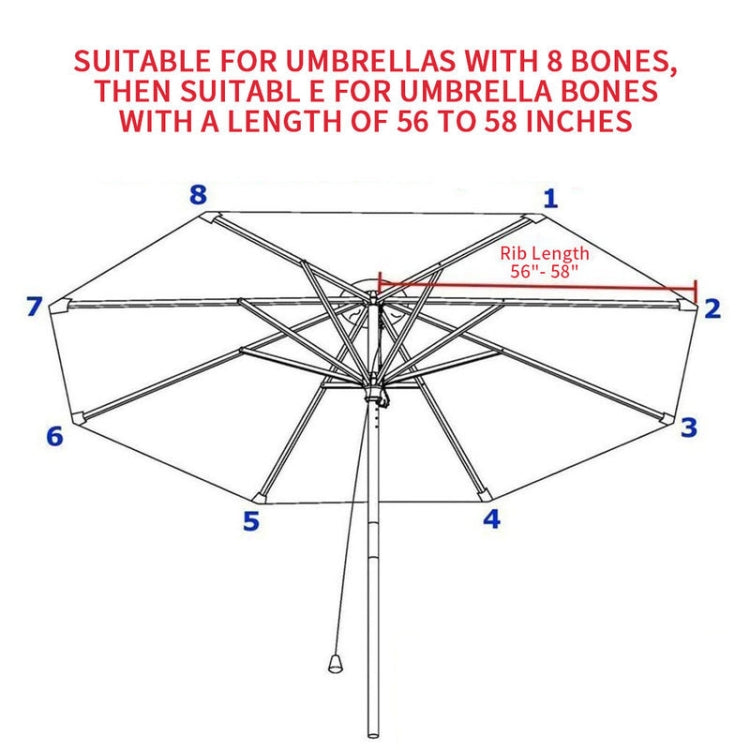 Polyester Parasol Replacement Cloth Round Garden Umbrella Cover, Size: Diameter 3m 8 Ribs(Big Red) - Patio Umbrella by PMc TechLife | Online Shopping South Africa | PMc TechLife | Buy Now Pay Later Mobicred