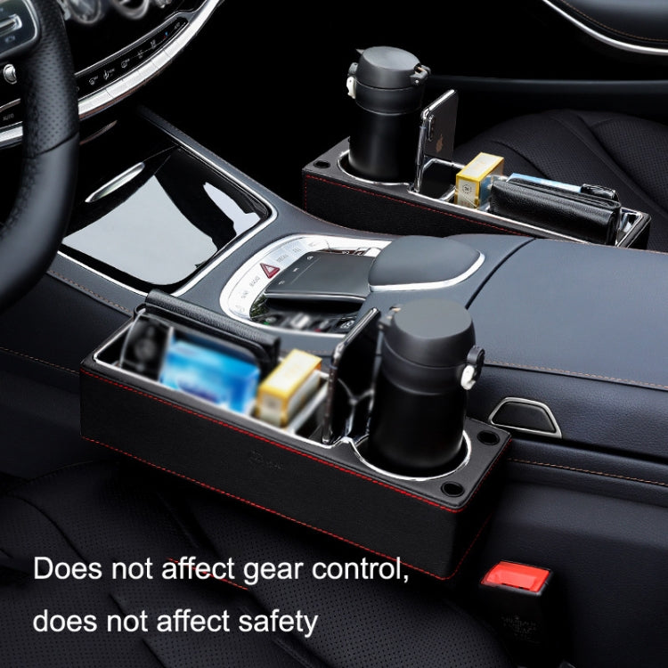 SUSISUN SNH010 Car Seat Gap Storage Box, Style:Positive Drive USB Charging(Black) - Stowing Tidying by SUSISUN | Online Shopping South Africa | PMC TechLife | Buy Now Pay Later Mobicred