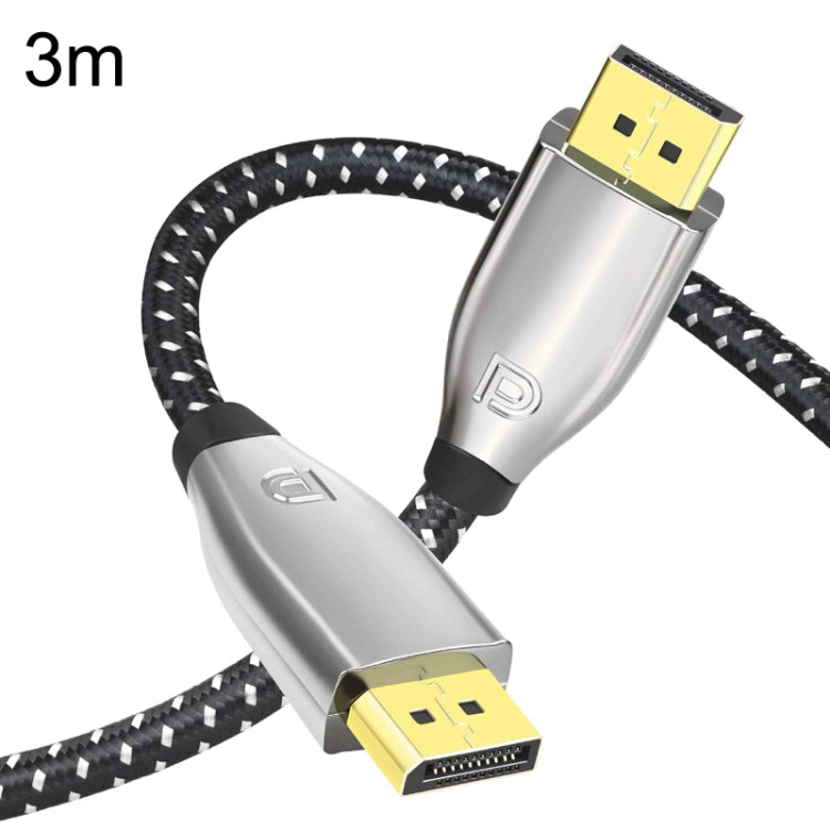 3m 1.4 Version DP Cable Gold-Plated Interface 8K High-Definition Display Computer Cable OD6.0MM 30AWG With Nylon Mesh(Gray) - free shipping - PMC Jewellery - Order now!