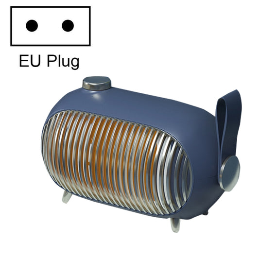 N301 Mini Heater Office Desk Silent Hot Air Heater Household Bedroom Heater EU Plug(Ink Blue) - Electric Heaters by PMC Jewellery | Online Shopping South Africa | PMC Jewellery | Buy Now Pay Later Mobicred