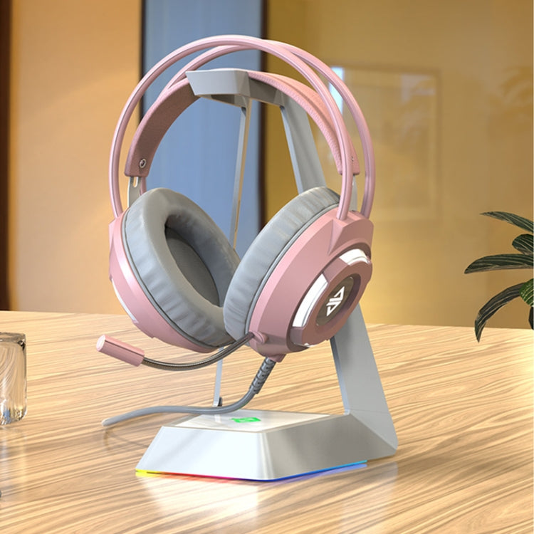 Ajazz AX120 7.1-channel Computer Head-mounted Gaming Headset Listening and Distinguishing Position Super Bass with Microphone(Pink) - Multimedia Headset by Ajazz | Online Shopping South Africa | PMC Jewellery | Buy Now Pay Later Mobicred