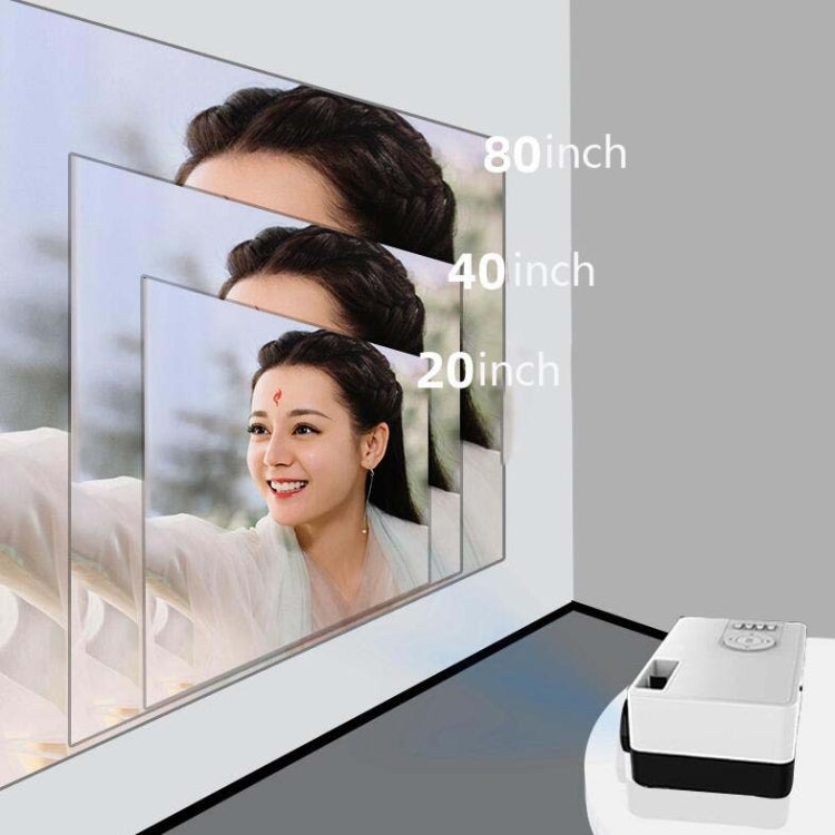 S261/J16 Home Mini HD 1080P Portable LED Projector, Support TF Card / AV / U Disk, Plug Specification:UK Plug(Pink White) - free shipping - PMC Jewellery - Order now!
