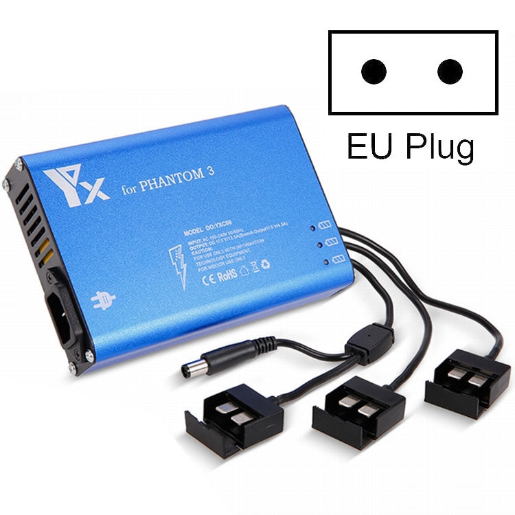 4 in 1 Parallel Power Hub Intelligent Battery Controller Charger for DJI Phantom 3 Standard SE FPV Drone, Plug Type:EU Plug -  by PMC TechLife | Online Shopping South Africa | PMC TechLife