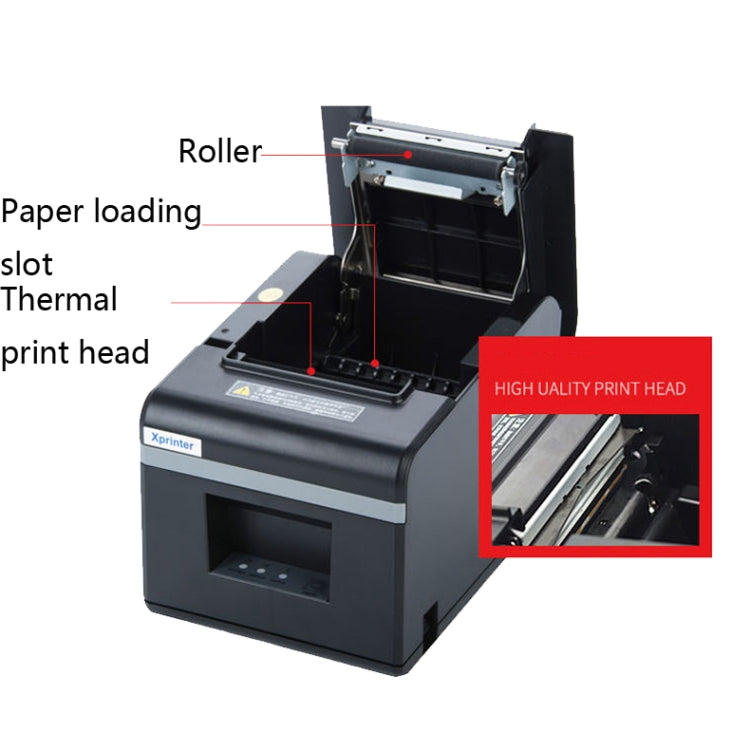 Xprinter XP-N160II Thermal Ticket Printing Machine Bluetooth Receipt Printer, Style:EU Plug(Gray) - Printer by Xprinter | Online Shopping South Africa | PMC Jewellery | Buy Now Pay Later Mobicred