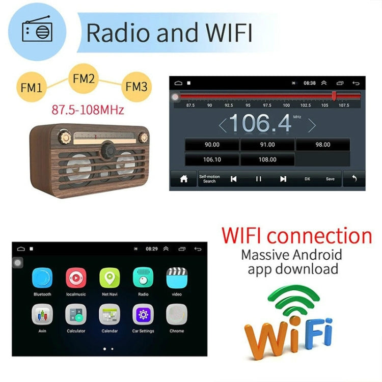 Universal Machine Android Smart Navigation Car Navigation DVD Reversing Video Integrated Machine, Size:9inch 2+16G, Specification:Standard+4 Lights Camera - Car DVD by PMC TechLife | Online Shopping South Africa | PMC TechLife | Buy Now Pay Later Mobicred