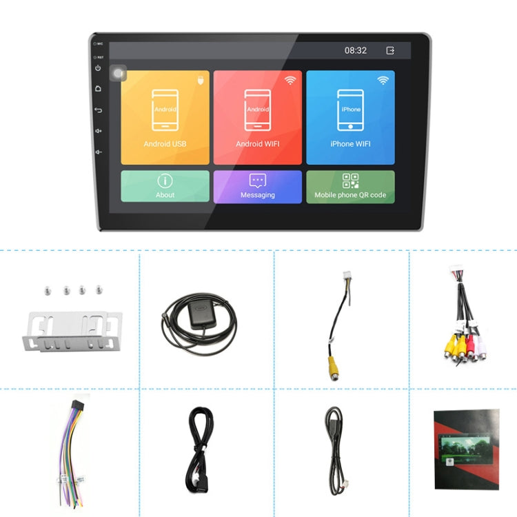 Universal Machine Android Smart Navigation Car Navigation DVD Reversing Video Integrated Machine, Size:10inch 2+32G, Specification:Standard+8 Lights Camera - Car DVD by PMC TechLife | Online Shopping South Africa | PMC TechLife | Buy Now Pay Later Mobicred