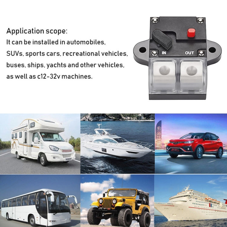 60A Auto Circuit Breaker Car Audio Fuse Holder Power Insurance Automatic Switch(Black) - Fuse by PMC TechLife | Online Shopping South Africa | PMC TechLife | Buy Now Pay Later Mobicred