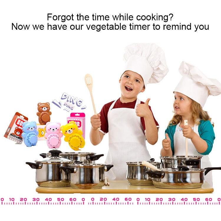 Cartoon Bear Timer Kitchen Gadget Mechanical Timer(Yellow) - Digital Countdown by PMC TechLife | Online Shopping South Africa | PMC TechLife | Buy Now Pay Later Mobicred