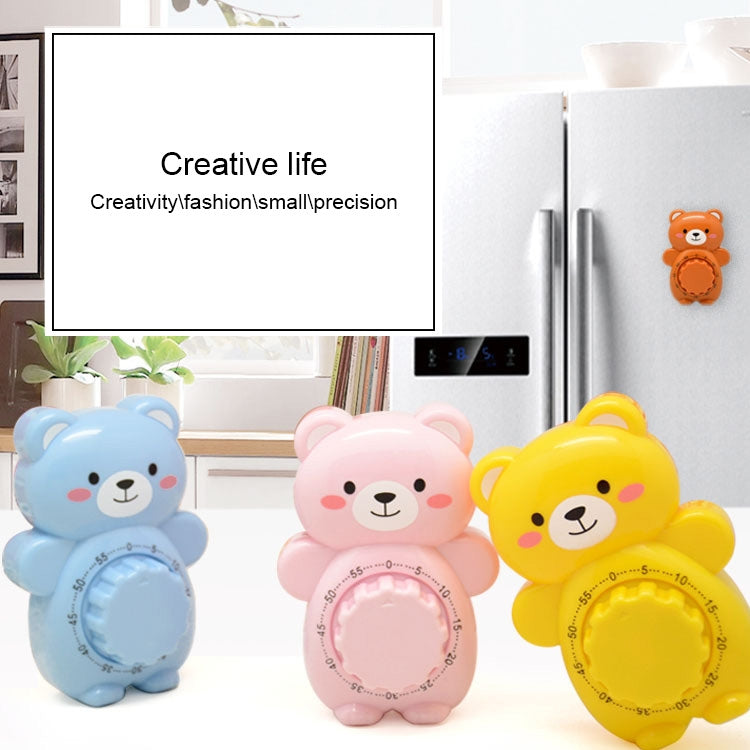 Cartoon Bear Timer Kitchen Gadget Mechanical Timer(Pink) - Digital Countdown by PMC TechLife | Online Shopping South Africa | PMC TechLife | Buy Now Pay Later Mobicred
