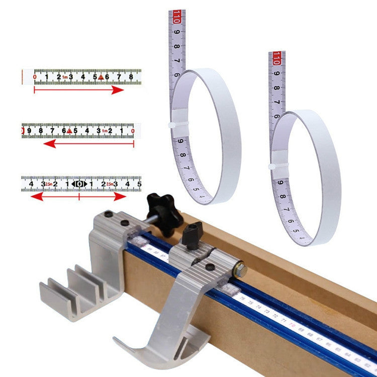 1m Sticky Scale Steel Ruler with Glue Scale Tape Measure Self-adhesive Ruler, Specification:Middle Point - Measuring Tools by PMC Jewellery | Online Shopping South Africa | PMC Jewellery