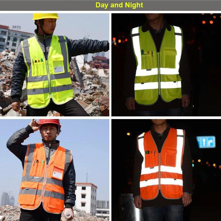 Multi-pockets Safety Vest Reflective Workwear Clothing, Size:XXL-Chest 130cm(Yellow Blue) - Reflective Safety Clothing by PMC Jewellery | Online Shopping South Africa | PMC Jewellery | Buy Now Pay Later Mobicred