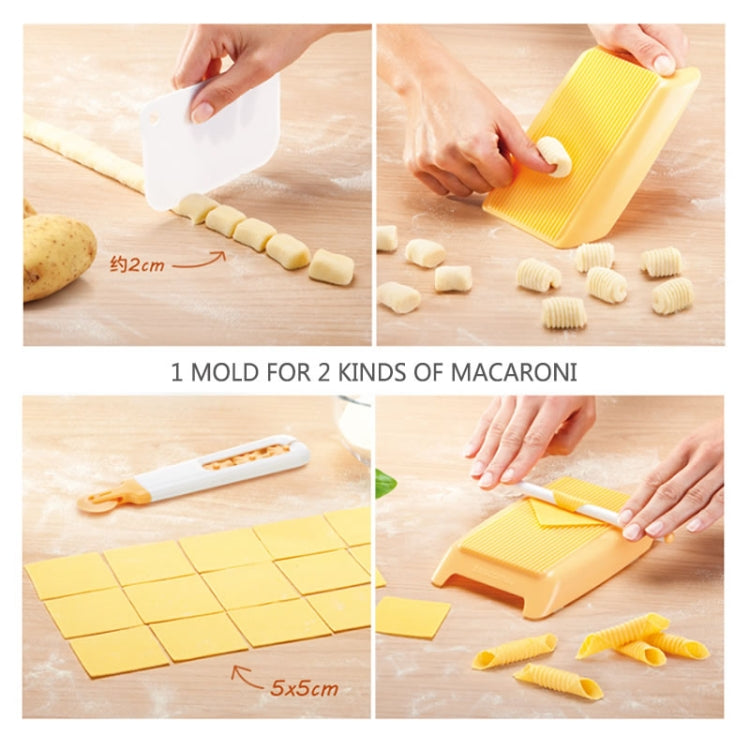 Plastic Pasta Macaroni Board Spaghetti Maker Rolling Pin Mold Kitchen Tool(Yellow) - Gadgets by PMC TechLife | Online Shopping South Africa | PMC TechLife