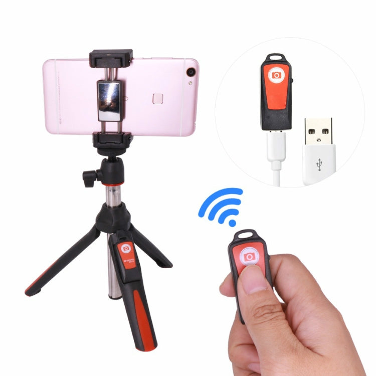 Benro MK10 Mobile Phone Live Bluetooth Remote Control Selfie Stick Tripod(Orange) - Selfie Sticks by PMC Jewellery | Online Shopping South Africa | PMC Jewellery | Buy Now Pay Later Mobicred