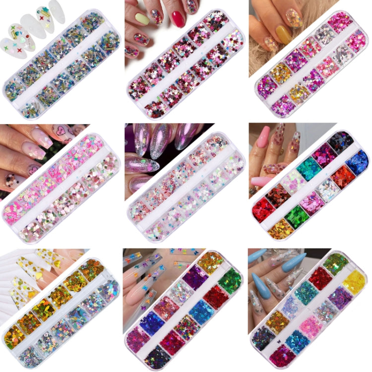 2 PCS Nail Art Butterfly Laser Symphony Sequins, Specification:06 - Nail Stickers by PMC Jewellery | Online Shopping South Africa | PMC Jewellery | Buy Now Pay Later Mobicred