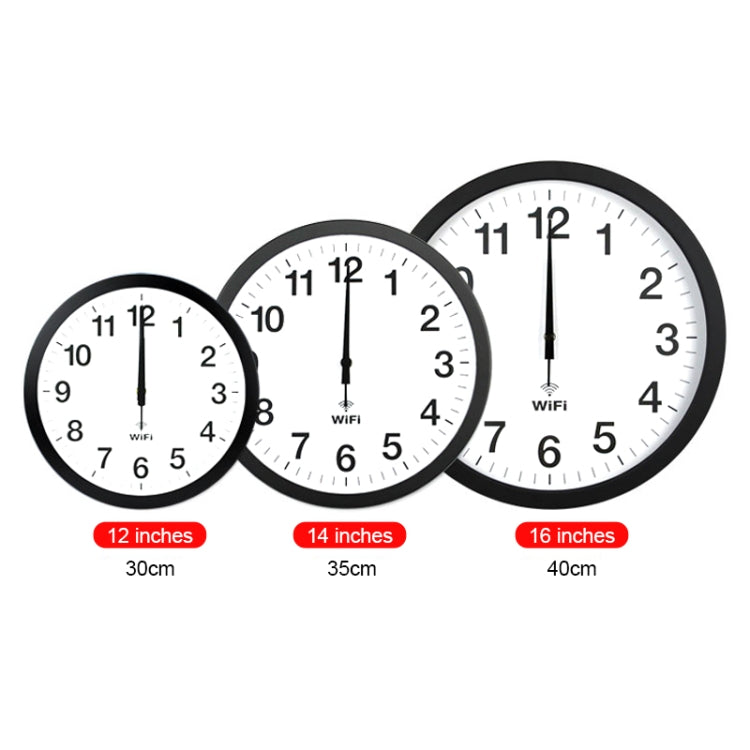 Smart Network Automatic Time Synchronization Wifi Wall Clock Modern Minimalist Silent Living Room Clock, Size:16 inch(Silver) - Wall Clock by PMC TechLife | Online Shopping South Africa | PMC TechLife