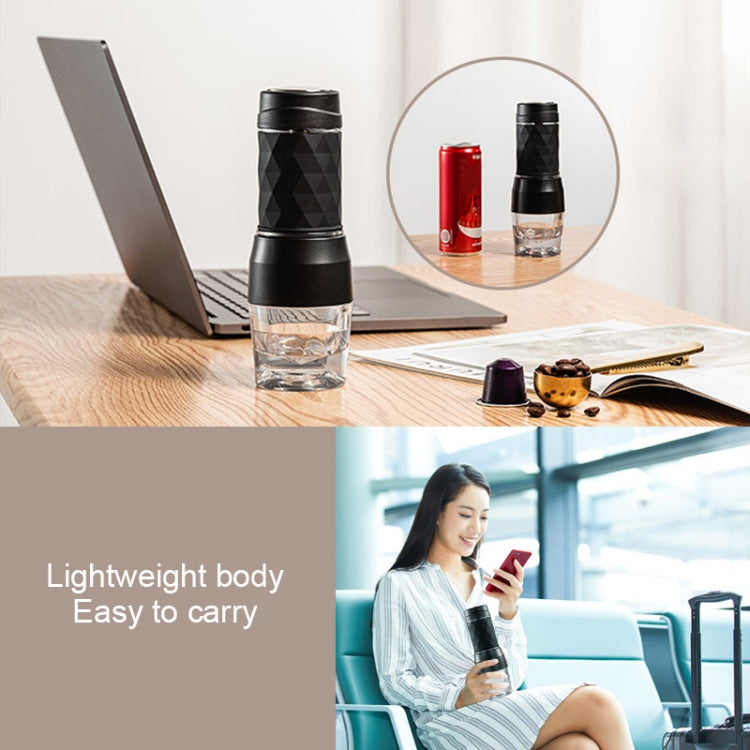 Portable Hand Pressure Espresso Machine Outdoor Accompanying Mini Coffee Cup(Black) - free shipping - PMC TechLife - Order now!