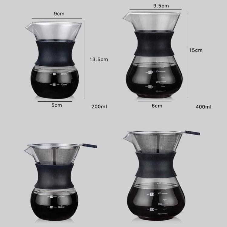 High Temperature Resistant Coffee Maker, Capacity:400ml, Style:With Strainer - free shipping - PMC TechLife - Order now!