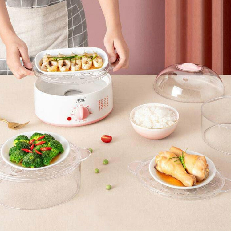 LINGRUI Timer Mini Multi-Function Egg Cooker Automatic Power Off Home Breakfast Machine, CN Plug, Specification:Double Layers(Pink) - free shipping - PMC TechLife - Order now!