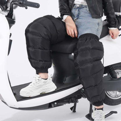 Electric Bicycle Winter Motorcycle Windshield Waterproof Warm Leg Cover Plus Velvet Padded Knee Pads, Size:60cm Increase(Black) - Protective Gear by PMC Jewellery | Online Shopping South Africa | PMC Jewellery | Buy Now Pay Later Mobicred