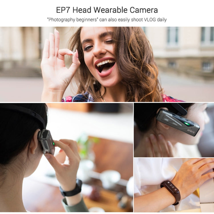 ORDRO EP7 4K Head-Mounted  Auto Focus Live Video Smart Sports Camera, Style:With Remote Control(Silver Black) - Sports Camera by PMC TechLife | Online Shopping South Africa | PMC TechLife | Buy Now Pay Later Mobicred