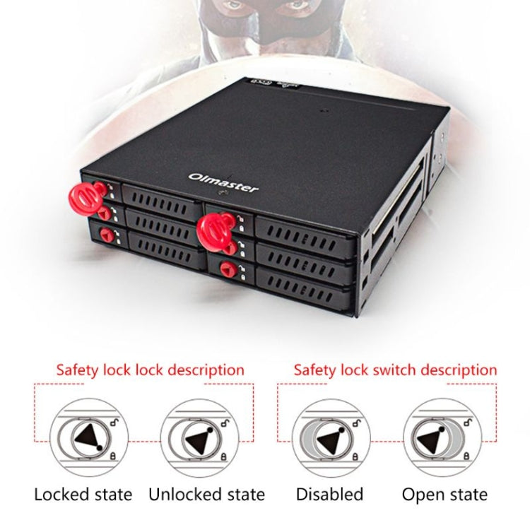 OImaster MR-6601 Six-Bay Optical Drive Hard Disk Box - free shipping - PMC Jewellery - Order now!