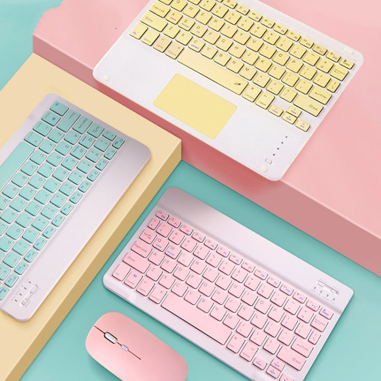 Universal Ultra-Thin Portable Bluetooth Keyboard and Mouse Set For Tablet Phones, Size:10 inch(Pink Keyboard) - Universal Keyboard by PMC TechLife | Online Shopping South Africa | PMC TechLife