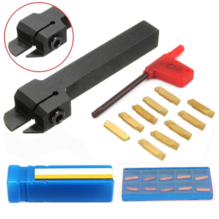 10pcs MGMN200-G Inserts + 1pc MGEHR1212-2 Lathe Turning Tool - Others by PMC TechLife | Online Shopping South Africa | PMC TechLife