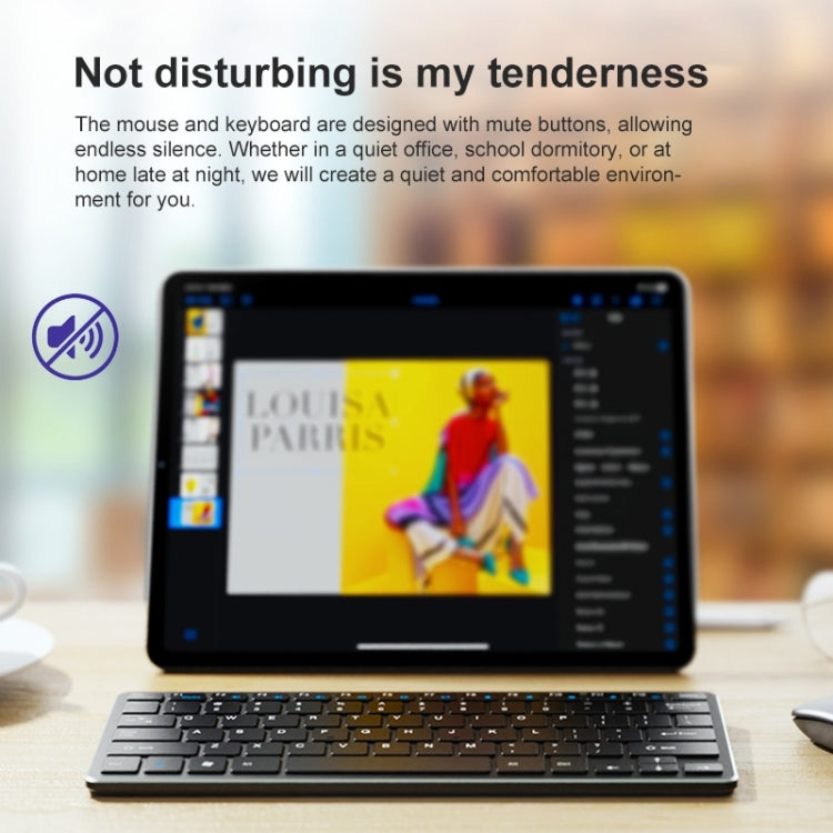 X5 Ultra-Thin Mini Wireless Keyboard + Wireless Mouse Set, Support Win / Android / IOS System(Black) - Universal Keyboard by PMC TechLife | Online Shopping South Africa | PMC TechLife | Buy Now Pay Later Mobicred