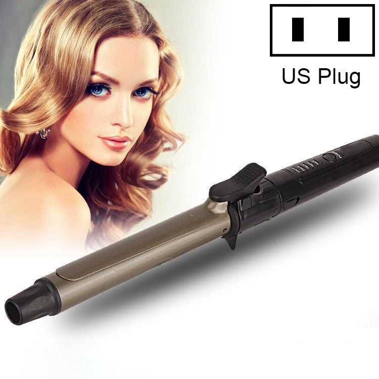 Nano Titanium Hair Curler with LED Digital Temperature Display, Size: 25mm, US Plug - free shipping - PMC TechLife - Order now!