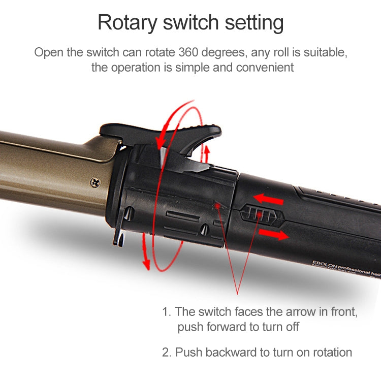 Nano Titanium Hair Curler with LED Digital Temperature Display, Size: 32mm, US Plug - free shipping - PMC TechLife - Order now!